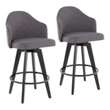 Ahoy - Fixed-Height Counter Stool (Set of 2) - Black Bamboo Legs