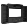 Elegant Entertainment Center Wall Unit With Bookshelves