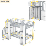 Castle Shaped Bunk Bed With Wardrobe And Storage