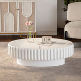 Fluted Storage Table With Lift Off Lid