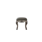 Dresden - Vanity Stool - Vintage Bone White & Synthetic Leather