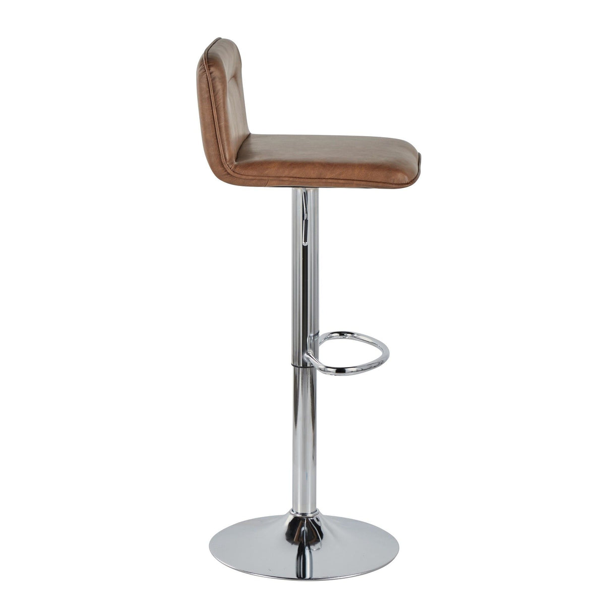 Casper - Contemporary Adjustable Barstool (Set of 2) - Chrome Frame