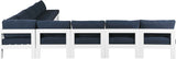 Nizuc - Outdoor Patio 9 Piece Modular Sectional With White Frame