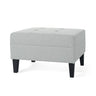 Classic Ottoman With Birch Wood Legs And Fabric Upholstery
