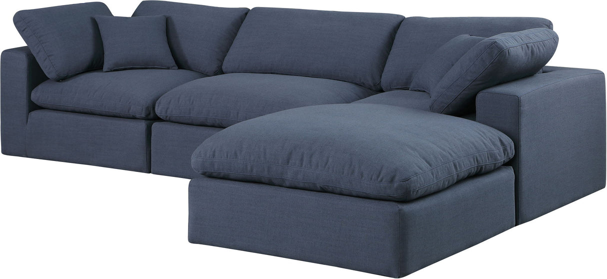 Comfy - 4 Piece Linen Fabric Modular Sectional With Chaise