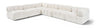 Orin - Velvet 6 Piece Modular L-Shaped Sectional