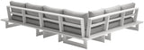 Maldives - 4 Piece Water Resistant Outdoor Patio Modular Sectional With White Base