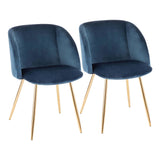 Luna - Contemporary Chair (Set of 2) - Gold Metal