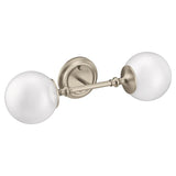 Colinet Brushed nickel two globe bath light - (YB0562BN)