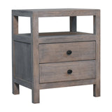 2 Drawer Open Bedside Table - Gray Ash