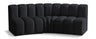 Arc - Velvet 3 Piece Modular Corner Sofa