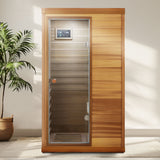 Hemlock Mini 1 Person Far Infrared Door Indoor Sauna Room