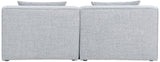 Cube - Linen Modular 2 Seat Armless Sofa