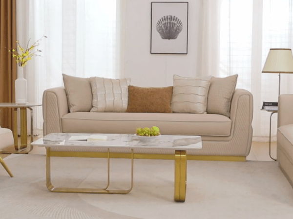 HD-3181 - Sofa - Beige / Gold