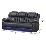 Challenger - LED Power Recliner Sofa