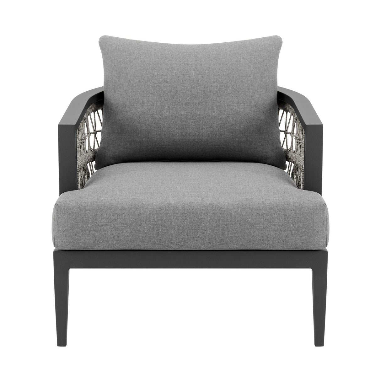 Zella - Outdoor Patio Armchair - Light Gray / Earl Gray