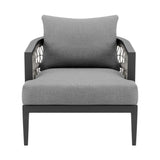 Zella - Outdoor Patio Armchair - Light Gray / Earl Gray