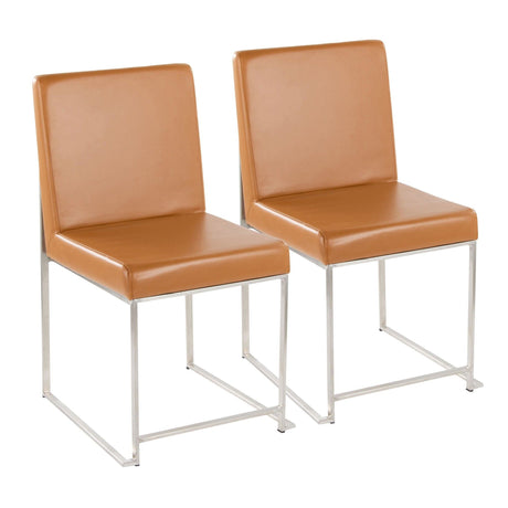 Fuji - High Back Dining Chair - Stainless Steel (Set of 2)