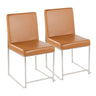 Fuji - High Back Dining Chair - Stainless Steel (Set of 2)