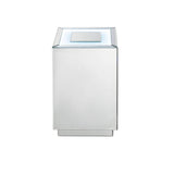 Nowles - Accent Table With LED - Faux Stones