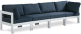 Nizuc - Outdoor Patio 4 Seat Modular Sofa With White Frame