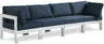 Nizuc - Outdoor Patio 4 Seat Modular Sofa With White Frame