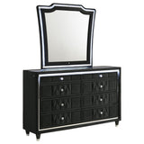 Mika - 8 Drawer LED Dresser With Mirror - Black