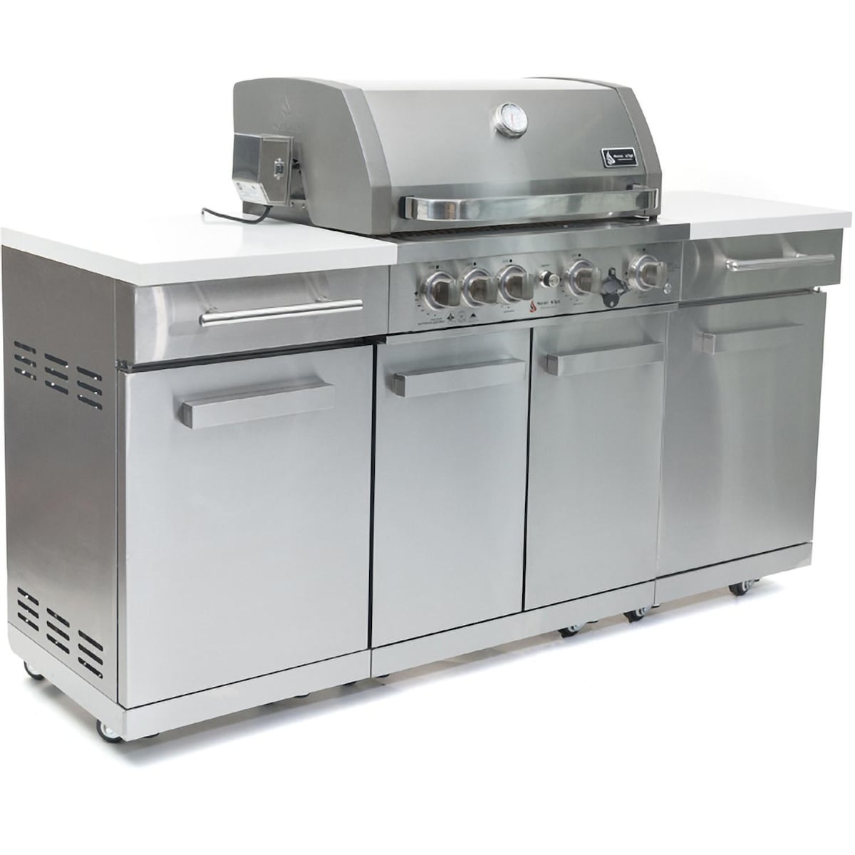 Mont Alpi Compact Series 6 Ft Propane Outdoor Kitchen Island in Stainless Steel - MA-957RS