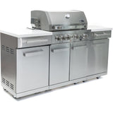 Mont Alpi Compact Series 6 Ft Propane Outdoor Kitchen Island in Stainless Steel - MA-957RS