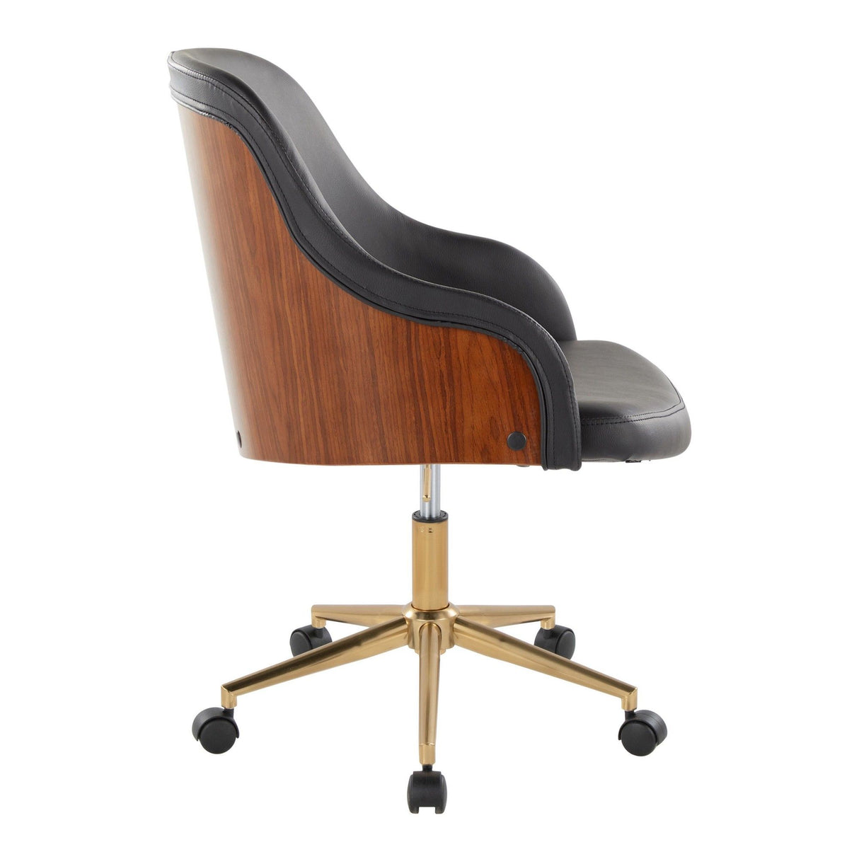 Bacci - Office Chair - Gold Metal Base