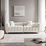Modern 3 Seater Sofa With 2 Pillows