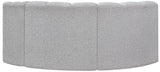 Arc - Boucle Fabric 3 Piece Modular L-Shaped Sofa