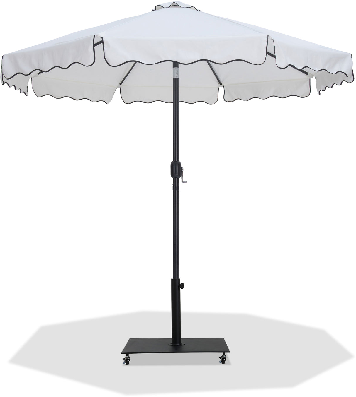 Amalfi - Aluminum Patio Umbrella - Black Base / Black Pole
