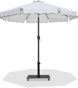 Amalfi - Aluminum Patio Umbrella - Black Base / Black Pole