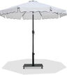 Amalfi - Aluminum Patio Umbrella - Black Base / Black Pole