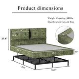 Airframe - Upholstered Bed Frame With Double Layered Upholstered Headboard