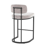 Demi - Fixed-Height Barstool (Set of 2) - Black Metal Base