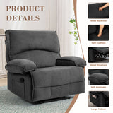 Oversized Manual Recliner Chair Sofa For Living Room