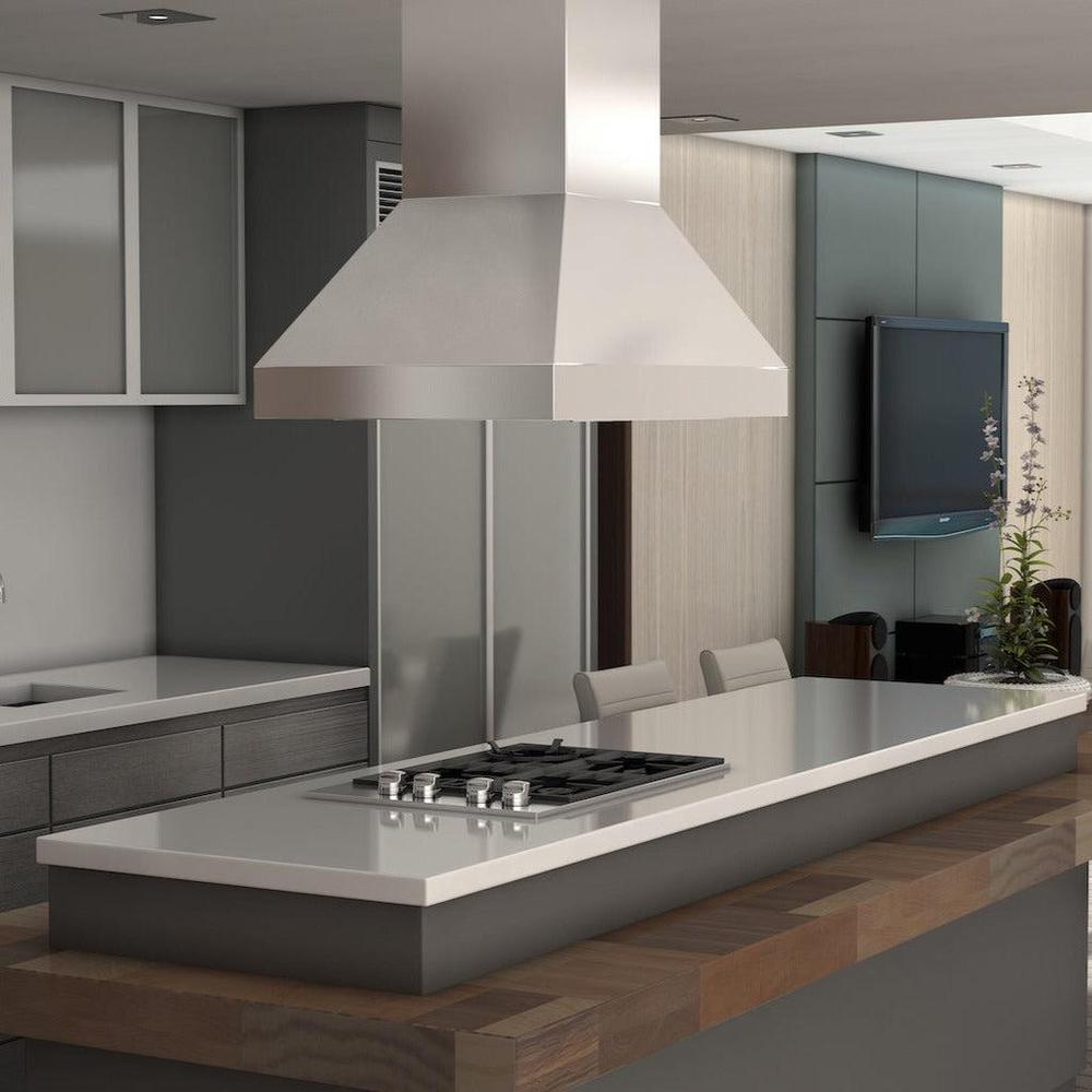30 in. Ducted Island Mount Range Hood - (597I30) -
