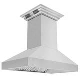 36"CrownSound Ducted Vent Island Mount Range Hood in Stainless Steel with Built-in Bluetooth Speakers - (597ICRNBT36) -