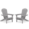 Lounge Patio Chair For Garden Outdoor Wooden Folding Adirondack Chair (Set of 2) Solid Cedar Wood Lounge Patio Chair For Garden