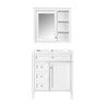 Bathroom Vanity With Medicine Cabinet, Royal Mirror Cabinet, Modern Bathroom Storage Cabinet With 2 Soft Closing Doors And 4 Drawers