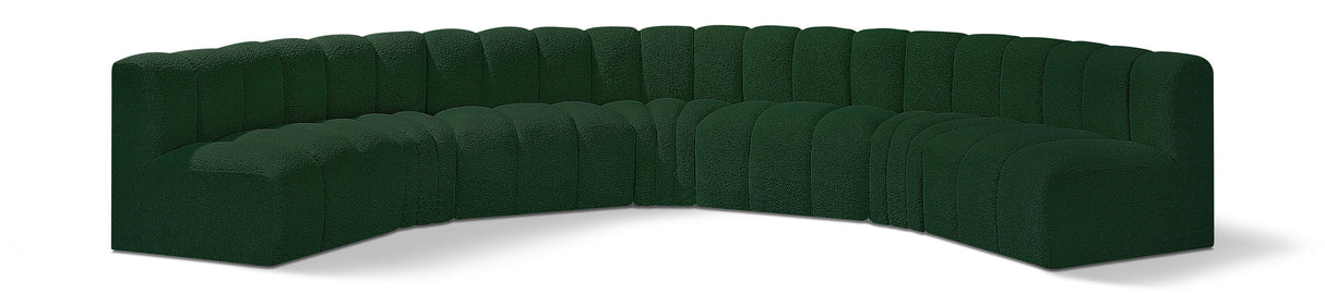 Arc - Boucle Fabric 7 Piece U-Shaped Modular Sofa