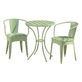 3 Piece Bistro Set With Table And 2 Chairs - Green