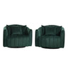 Upholstered Oversized 360° Swivel Accent Barrel Chair And Half Cozy Sofa With 3 Pillows