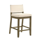 Yaneli - Contemporary Natural Wood Counter Height Kitchen Bar Stool