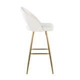 Renee - Upholstered Fixed-Height Barstool (Set of 2) - Gold Base