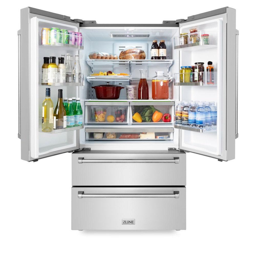 Kitchen Package with Refrigerator, 30 in. Stainless Steel Gas Range, 30 in. Range Hood, Microwave Drawer, and 24 in. Tall Tub Dishwasher - (5KPRSGRRH30MWDWV) -