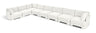 Hammond - Velvet Performance Fabric Upholstered 8 Piece L-Shaped Sectional