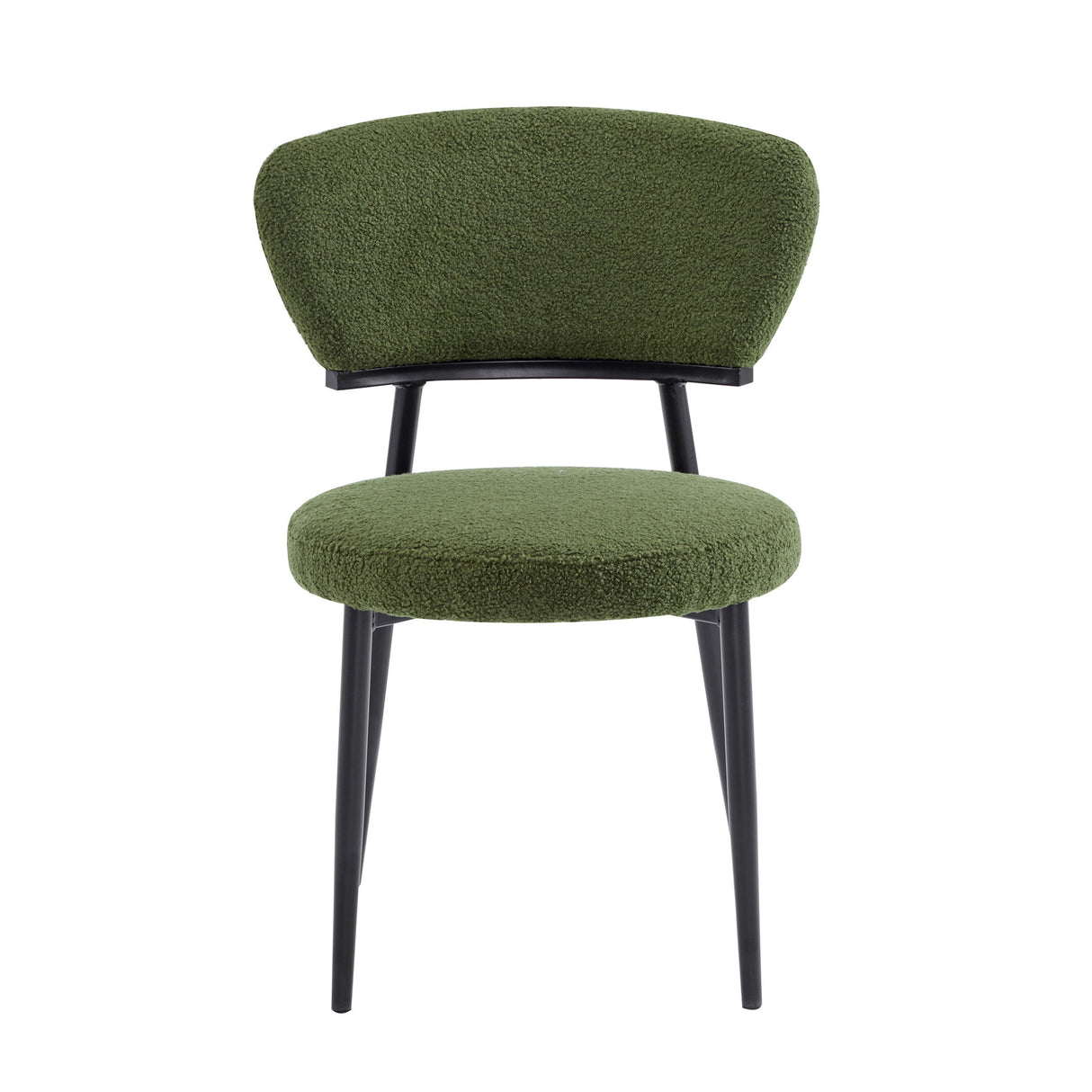 Upholstered Dining Chair (Set of 2) - Green Fabric